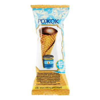 Рожок с вареной сгущенкой 8,5% 40г молокосод. продукт РостАгроЭкспорт