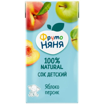 Сок ФН 500мл Яблоко-Персик с мяк. б сах