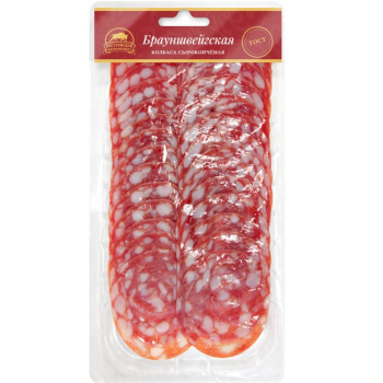 Колбаса сырокопчёная Брауншвейгская нарезка Костромской МК, 80г