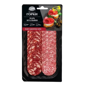 Ассорти сырокопченых колбас Ближние Горки Пара Итальяно, нарезка, 90г