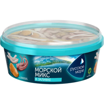 Коктейль из морепродуктов Русское море в заливке Морской микс, 300г 