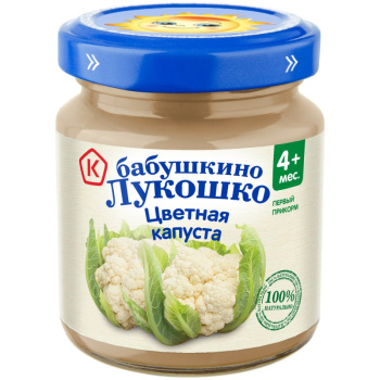 Пюре Баб.лукошко Цветная капуста с 4мес. 100г