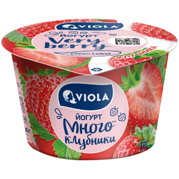 Йогурт Viola Very Berry клубника 2,6%, 180г