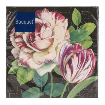 Салфетки бумажные Bouquet 3 слоя, 20шт 
