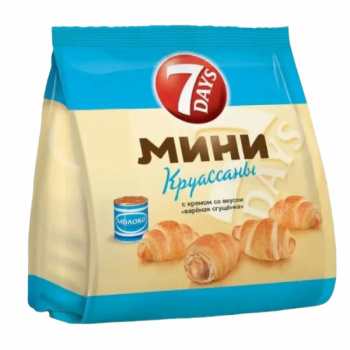 Круассаны 7DAYS мини с кремом вареная сгущенка, 176г 