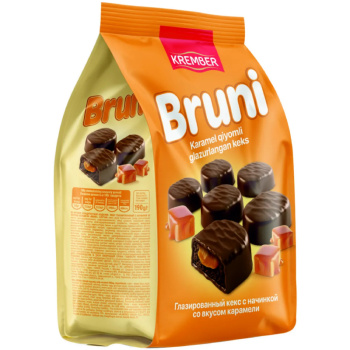 Кекс Krember Bruni с какао карамельная начинка глазированный, 190г