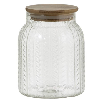 Банка стеклянная для хранения сыпучих продуктов BellaTenero Эко. Хрусталик, 11×14,5 см, 1л 