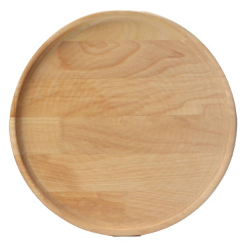 Блюдо для подачи Adelica, массив берёзы, пропитано маслом, цвет натуральный,d 25 см, h 1,8 см