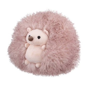 Мягкая игрушка Relana Ежик, искусственный мех, розовый, 28см