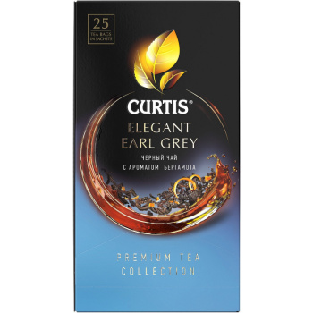 Чай черный Curtis Elegant Earl Grey, с добавками, 25 сашет
