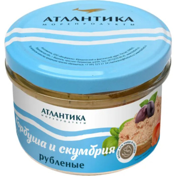 Горбуша и скумбрия рубленые Атлантика, 150г 