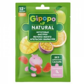 Фигурки фруктовые Gipopo с яблоком, манго, апельсином, маракуйей, для детского питания, 15г