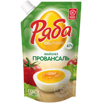 Майонез Ряба Провансаль 67%, 192г