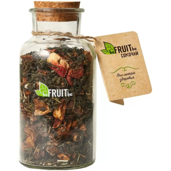 Чай чёрный beFRUITbe Сокочай с соком ананаса, с кусочками ананаса, клубникой и мятой, 65г