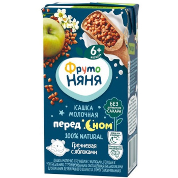 Каша ФН 200мл жидкая Молочная Греча-яблоко с пребиотиками БЗМЖ