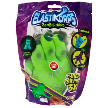 Zombie Hand Elasticorps тянучка - зеленая рука ZOMB-3, 13см