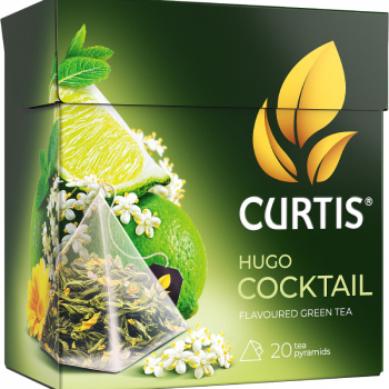 Чай зеленый Curtis Hugo Cocktail в пирамидках, 20х1.8г