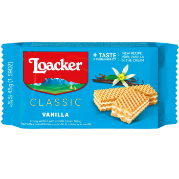 Вафли Лоакер 25г с молочной ванильной начинкой 