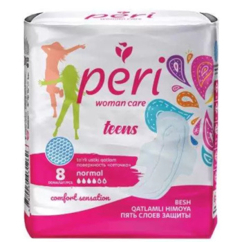 Прокладки PERI Teens Normal сетка, 8шт