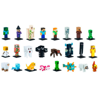 Коллекционные топперы Minecraft, 24 шт в ассортименте