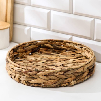 Корзинка для подачи Камыш из соломы 28см 7514821