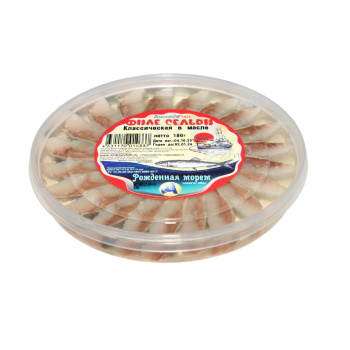 Сельдь Классическая ф к в масле 100г Рожденная морем