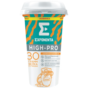 Напиток кисломолочный Exponenta High-Pro солёная карамель, 250г
