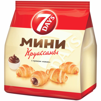 Круассаны 7DAYS 176г мини с кремом Какао