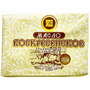 Масло сливочное Воскресенское Воскресенский сыродел 82,5% БЗМЖ, 170г