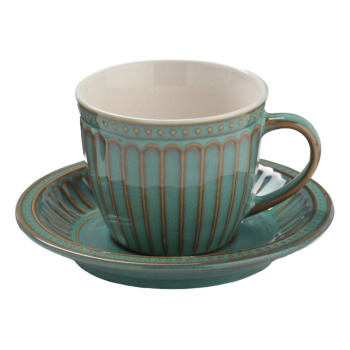 Чайная пара Доляна Винтаж 250мл, блюдце 15х2см, кружка 11,5х9х7см 