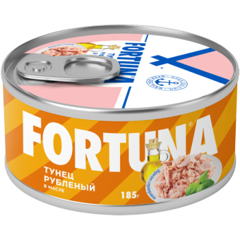 Тунец Fortuna рубленый в масле, 185г