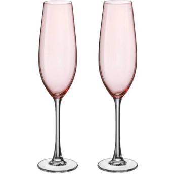 Набор рюмок для шампанского COLUMBA, декор Розовая чаша, 2шт, 260мл