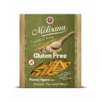 Макароны La Molisana PINNE RIGATE Перья многозерновые без глютена, 400г