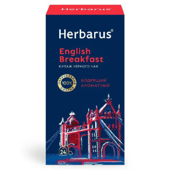 Чай чёрный Herbarus Английский завтрак, 24 пакетика