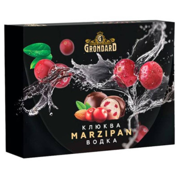 Конфеты Марципановые с кусочками клюквы и водкой, 98г