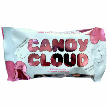 Драже попкорн Candy Cloud 70г карамельный в глазури со вкусом йогурта и с малиной