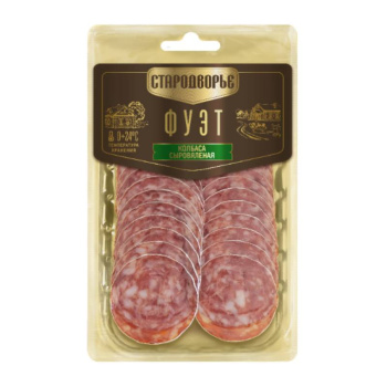 Колбаса Фуэт Стародворье сыровяленая, нарезка, 70г
