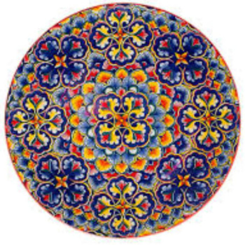 Тарелка Arabesque красная 21,5см 2см 0860216