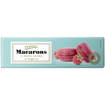 Пирожное Акульчев Macarons миндальное со вкусом малины, 48г