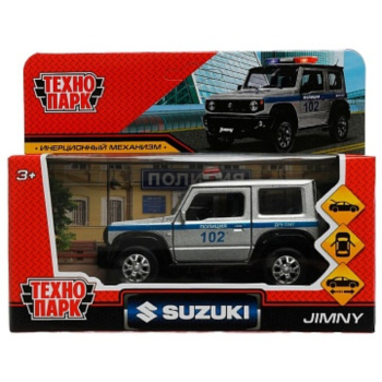 Машина металлическая SUZUKI JIMNY полиция, 11,5 см, серая, Технопарк 