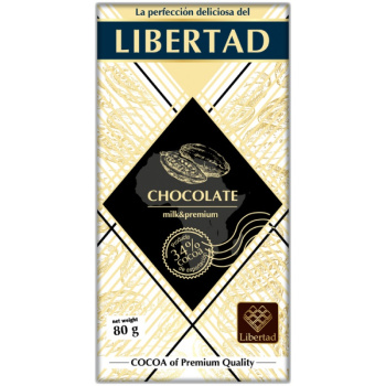 Шоколад молочный Libertad с натуральным кофе, 80г