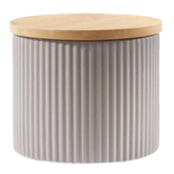 Банка для сыпучих продуктов Дымка, цвет серый, 12х10 см