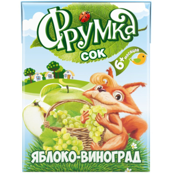 Сок Фрумка 0,2л яблочно-виноградный для детей раннего возраста