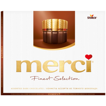 Набор конфет Merci горький шоколад Ассорти, 250г