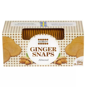 Печенье хрустящее Nyakers Original имбирное со вкусом миндаля, 150г