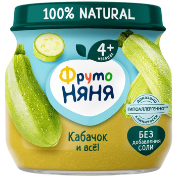 Пюре ФрутоНяня из кабачков с 4 месяцев 80 г