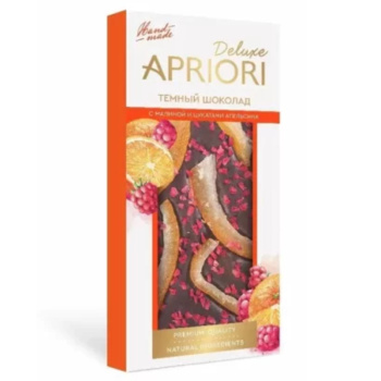 Шоколад темный Априори Delux малина, цукаты апельсина, 85г
