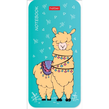 Блокнот А6 I love LAMA Hatber, линия, на склейке, с фигурной высечкой, 48л