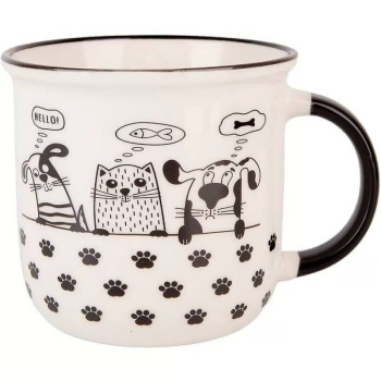 Кружка Сat dog, фарфор, 380мл 