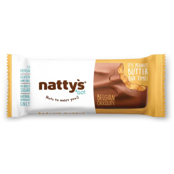 Батончик Nattys&Go Peanut шоколадный с арахисовой пастой в молочном шоколаде, 45г
